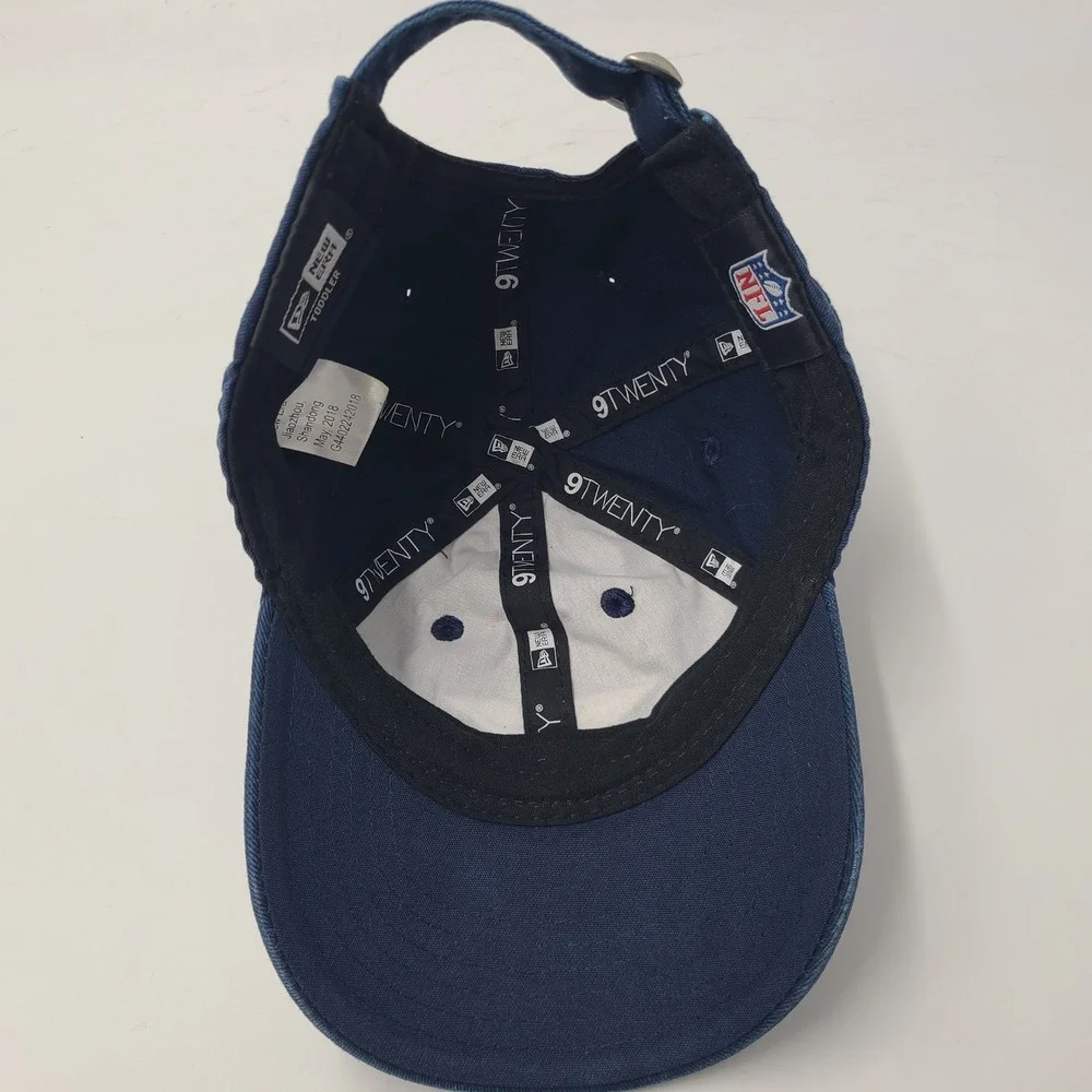 Toddler Girls Dallas Cowboys‎ Hat Strapback New Era Blue NFL Glitter Star Logo